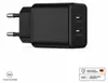 USB-C Ladegerät mit 2 USB-C Anschlüssen Netzteil Universal Produktbild-Vorschau 1