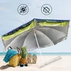 Gestreifter Strandschirm 160 cm Durchmesser, UV-Schutz, Produktbild-Vorschau 2