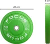 Olympische Hantelscheibe 50 mm - Focus Fitness Bumper Produktbild-Vorschau 4