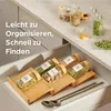 Gewürzgläser Eckig Set mit Bambusdeckel, Mit Etiketten, Produktbild-Vorschau 7