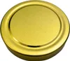 A close-up, top-down view of a single gold-colored jar lid. Náhľad obrázku produktu