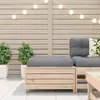 The Living Store Gartenhocker mit Kissen Massivholz Kiefer Produktbild-Vorschau 4