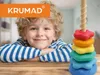 KRUMAD Stapelturm Kinder, Steckspiel mit Ringen, Produktbild-Vorschau 2