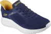 A single blue Skechers Bobs Squad Chaos training shoe is shown against a white background. Náhled obrázku produktu
