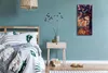 Wohnzimmer-Bild Leinwand Uhr Quarz 30x60 Herbstliche Wald Produktbild-Vorschau 4
