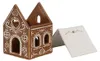 Clayre & Eef Teelichthalter Lebkuchenhaus 7x8x9 cm Braun Produktbild-Vorschau 2