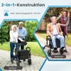 COSTWAY 2in1 rollator e sedia a rotelle pieghevole con Anteprima dell’immagine prodotto 3