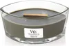 A WoodWick Frasier Fir candle in a clear glass container. Produktbild-Vorschau
