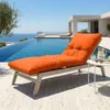 Coussin bain de soleil 185 x55cm Orange Voir les images du produit 2
