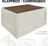 Klappbox, Campingbox, beige, Kunststoff mit abnehmbaren dunkelbraunem Deckel Produktbild-Vorschau