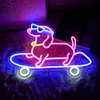 LED neonové znamení,jezevčík skateboardový pes,LED neonové Náhled obrázku produktu 3