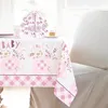 Tischdecke PVC Elefant Floral Pink ca.137x213cm Produktbild-Vorschau 2