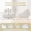 Pouf géant pour adulte, rembourrage en mousse déchiquetée, Voir les images du produit 6