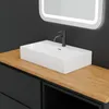 HAGO24 Waschbecken Keramik 605x365x130mm eckig Produktbild-Vorschau 2