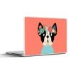 MuchoWow® Laptop Aufkleber Sticker Cover Hund - Blumen - Produktbild-Vorschau 1
