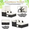 COSTWAY Rattan Sonnenliege mit einziehbarem Baldachin, Produktbild-Vorschau 6