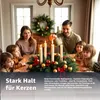 4er Kerzenhalter silberne Kerzenplatte Adventskranzstecker Produktbild-Vorschau 3