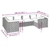 The Living Store 6-tlg. Garten-Lounge-Set mit Auflagen Poly Produktbild-Vorschau 8