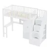 Flieks Lit superposé 90x200 avec armoire, lit surélevé avec Voir les images du produit 9