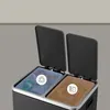 SONGMICS Cestino per rifiuti da cucina, 2 x 15 litri, Anteprima dell’immagine prodotto 4