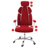 A red and white office chair is shown from the front against a white background. Anteprima dell’immagine prodotto