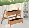 WOLTU Hochbeet mit 2 Blumenkästen, Holz Blumentreppe, mit Produktbild-Vorschau 8
