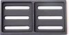 A dark gray, rectangular grate with six horizontal slots is shown against a white background. Produktbild-Vorschau