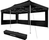 Tonnelle 6 x 3 m avec 2 rideaux - noir Voir les images du produit 1
