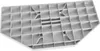 The underside of a white plastic platform with a grid pattern and support structures. Produktbild-Vorschau