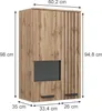 Hängeschrank Vicco Amber Braun 60.2 cm mit 2 Türen, Model Produktbild-Vorschau 3