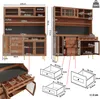 Flieks Küche Hochschrank mit Weinregal und Glashalter, Produktbild-Vorschau 4