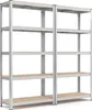 Zestaw 2 Regałów Garażowych 90x40x180cm Srebrny Nośność Podgląd zdjęcia produktu 17