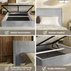 MOTIVENA Boho Polsterbett 200x200 mit Bettkasten, Metall Produktbild-Vorschau 4