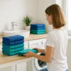 Betz 12er Handtuch-Set PALERMO 100% Baumwolle  Farbe: blau Produktbild-Vorschau 3