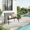 WOLTU Gartenbank für 2-3 Sitzer, 115cm Metall bis 280 kg Produktbild-Vorschau 4
