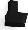 A black kitchen range hood mounted on a white wall. Náhľad obrázku produktu