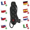 Prodlužovací kabel 5 m / 4 zásuvky / s vypínačem / černý / PVC / 1 mm2 Produktbild-Vorschau