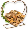 Stojan na palivové dřevo Indoor Metal Heart Firewood Rack Náhled obrázku produktu 1