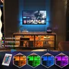 Dripex TV Eckschrank Lowboard mit LED-Beleuchtung, TV Produktbild-Vorschau 4