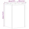 vidaXL Support pour plantes 2 pcs. noir 20x20x30 cm Bois Voir les images du produit 6