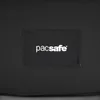 A close-up of a black fabric bag with a black label featuring the white 'pacsafe' logo. Anteprima dell’immagine prodotto