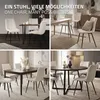 ML-Design jedálenská súprava 4 stoličiek v béžovej farbe, Náhľad obrázku produktu 6