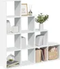 vidaXL Raumteiler-Bücherregal 4 Stufen Weiß 131,5x29x131,5 Produktbild-Vorschau 2