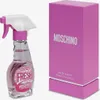 A bottle of Moschino Pink Fresh Couture Eau de Toilette and its pink packaging are displayed against a white background. Podgląd zdjęcia produktu