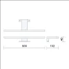 A technical drawing of a bathroom mirror light fixture with dimensions. Náhľad obrázku produktu