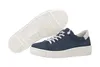 A pair of blue Gabor sneakers with white laces and a thick white sole, shown from a side angle with the sole of another shoe visible in the background. Produktbild-Vorschau