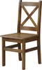 A wooden chair on a white background. Voir les images du produit
