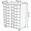 PAPERFLOW Paperflow Rollcontainer 552 x 745 x 350 mm (B x H Produktbild-Vorschau 3