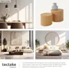 Ensemble de 2 tables basses DANNY rondes aspect bois de Voir les images du produit 5