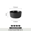 Schale set 4er Ø15,2cm Keramik Müslischale Salatschale Produktbild-Vorschau 2